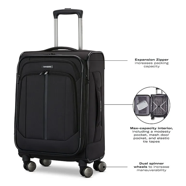 Samsonite Ascella 4.0 25 Inch Softside Expandable Checked Spinner Luggage