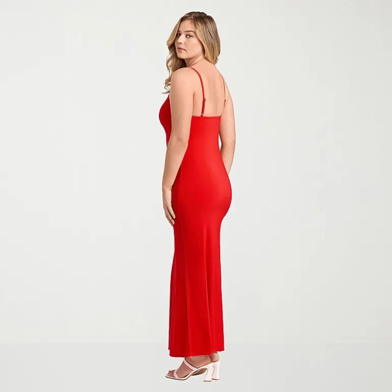 S3 Apparel Shapewear Womens Square Neck Sleeveless Bodycon Dress