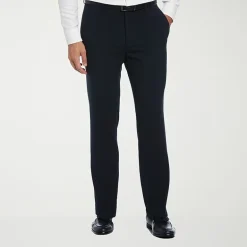 Savane Comfort Waist Mens Slim Fit Dress Flat Front Pant