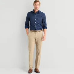 Savane Premium Stretch Expandable Waist Mens Straight Fit Dress Flat Front Pant