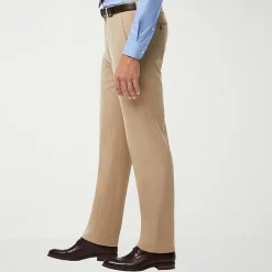 Savane Premium Stretch Expandable Waist Mens Straight Fit Dress Flat Front Pant