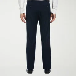 Savane Premium Stretch Expandable Waist Mens Straight Fit Dress Flat Front Pant