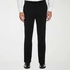 Savane Premium Stretch Expandable Waist Mens Straight Fit Dress Flat Front Pant