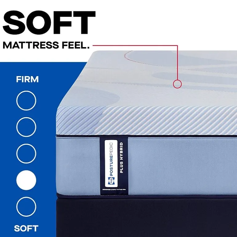Sealy Posturepedic Indy 13" Hybrid Plush Tight Top - Mattress + Box Spring