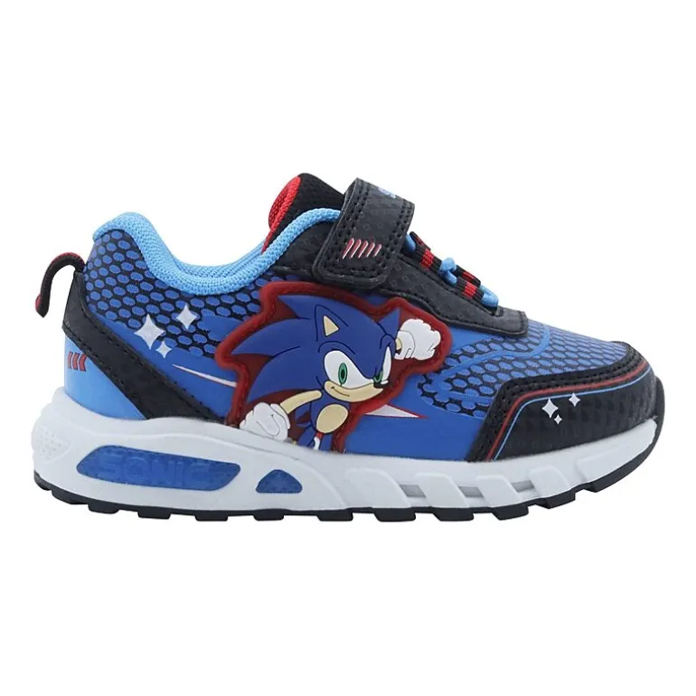 Sega Sonic Boys Sonic the Hedgehog Round Closed Toe Slip-On Shoe