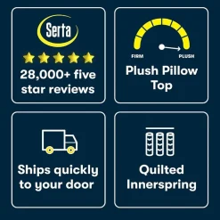 Serta Five Star Mattress 12" Plush Pillow Top - Mattress in a Box