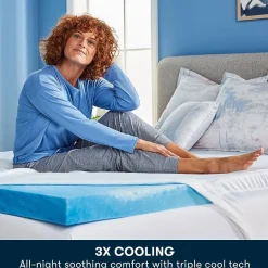 Serta® 3 In Soothing Cool Memory Foam Mattress Topper