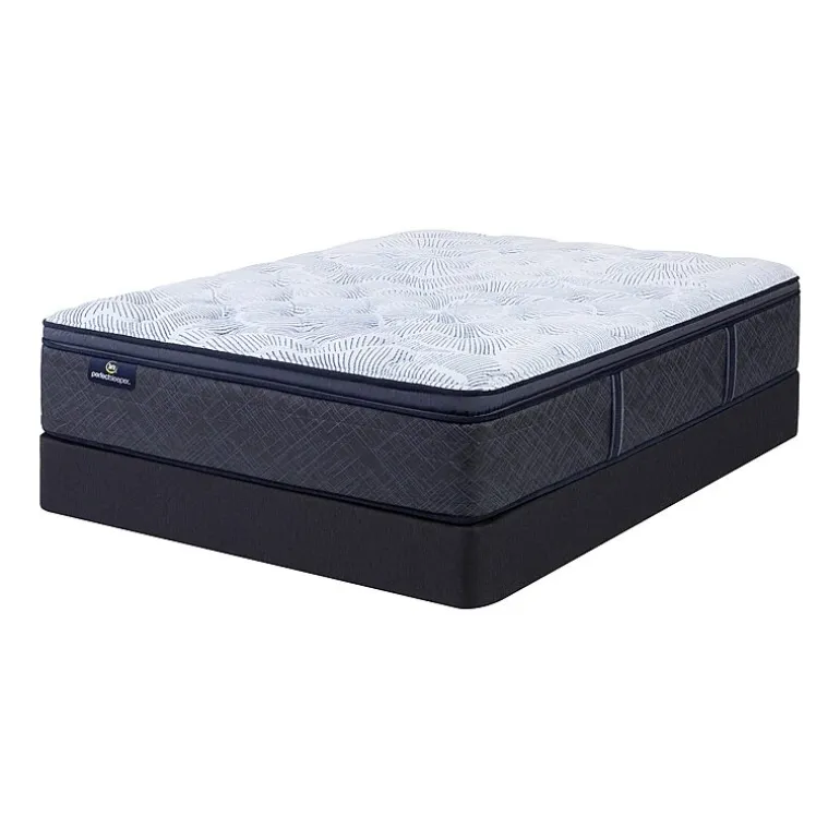 Serta Perfect Sleeper Blue Lagoon Nights 14.5" Plush Pillow Top - Mattress + Box Spring