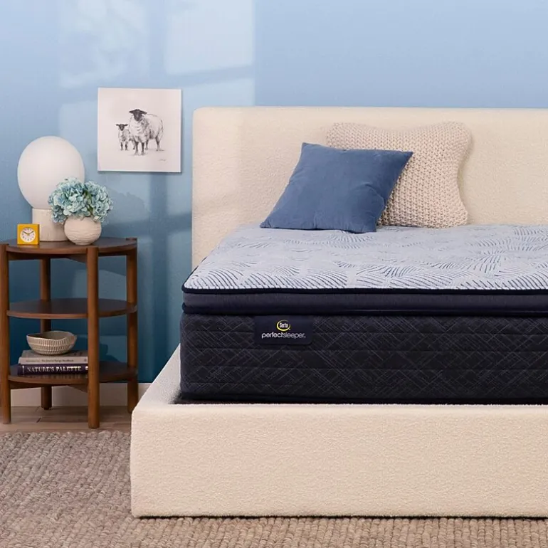 Serta Perfect Sleeper Blue Lagoon Nights 14.5" Plush Pillow Top - Mattress + Box Spring