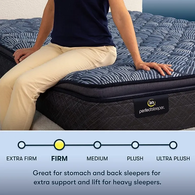 Serta Perfect Sleeper Cobalt Calm Plus 14.5" Firm Pillow Top - Mattress + Box Spring
