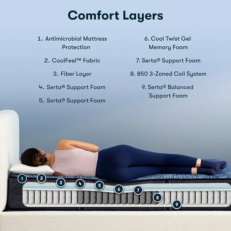Serta Perfect Sleeper Cobalt Calm 12" Extra Firm - Mattress + Box Spring
