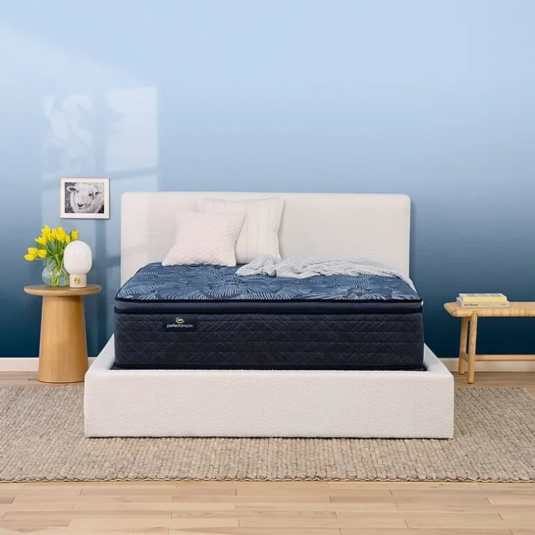 Serta Perfect Sleeper Cobalt Calm Plus 14.5" Medium Pillow Top - Mattress + Box Spring