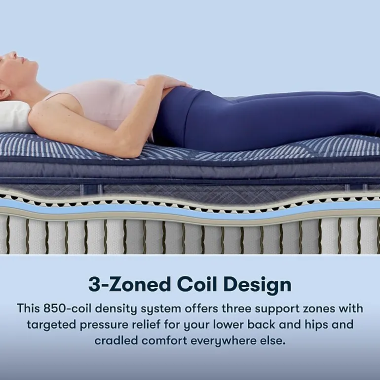 Serta Perfect Sleeper Cobalt Calm 13.25" Plush Tight Top - Mattress + Box Spring