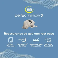 Serta Quilted Perfect Sleeper X Hybrid Knox 13.5" Firm Tight Top - Mattress + Box Spring