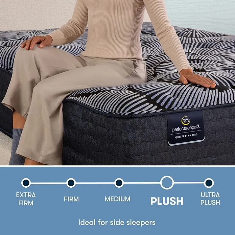 Serta Quilted Perfect Sleeper X Hybrid Knox 13.75" Plush Tight Top - Mattress + Box Spring