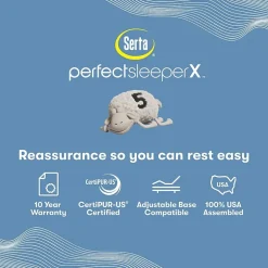 Serta Quilted Perfect Sleeper X Hybrid Knox 13.75" Plush Tight Top - Mattress + Box Spring
