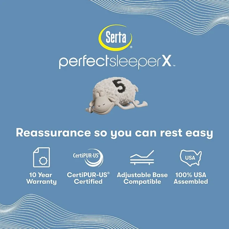 Serta Quilted Perfect Sleeper X Hybrid Knox 13.75" Plush Tight Top - Mattress + Box Spring