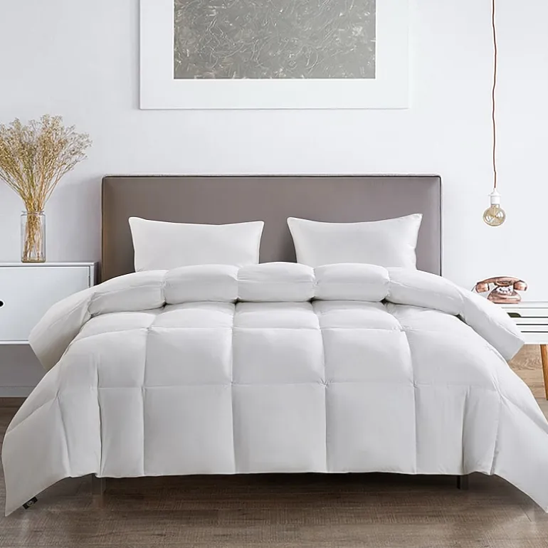 Serta 233 Thread Count All Seasons Warmth White Goose Feather And Down Fiber Comforter