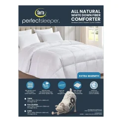 Serta 300 Thread Count Extra Warmth White Down Fiber Comforter