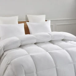 Serta 233 Thread Count Extra Warmth White Goose Feather And Down Fiber Comforter