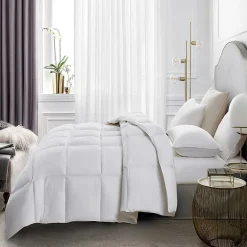Serta 233 Thread Count Light Warmth White Goose Feather And Down Fiber Comforter