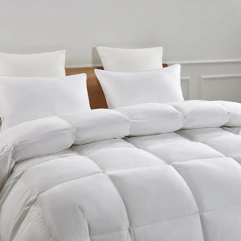 Serta 233 Thread Count Light Warmth White Goose Feather And Down Fiber Comforter