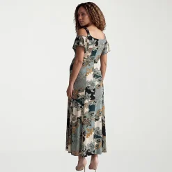 24seven Comfort Apparel Maternity Womens Maternity Boat Neck Sleeveless Shift Dress