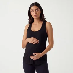 24seven Comfort Apparel Maternity Womens Maternity Scoop Neck Sleeveless Tank Top