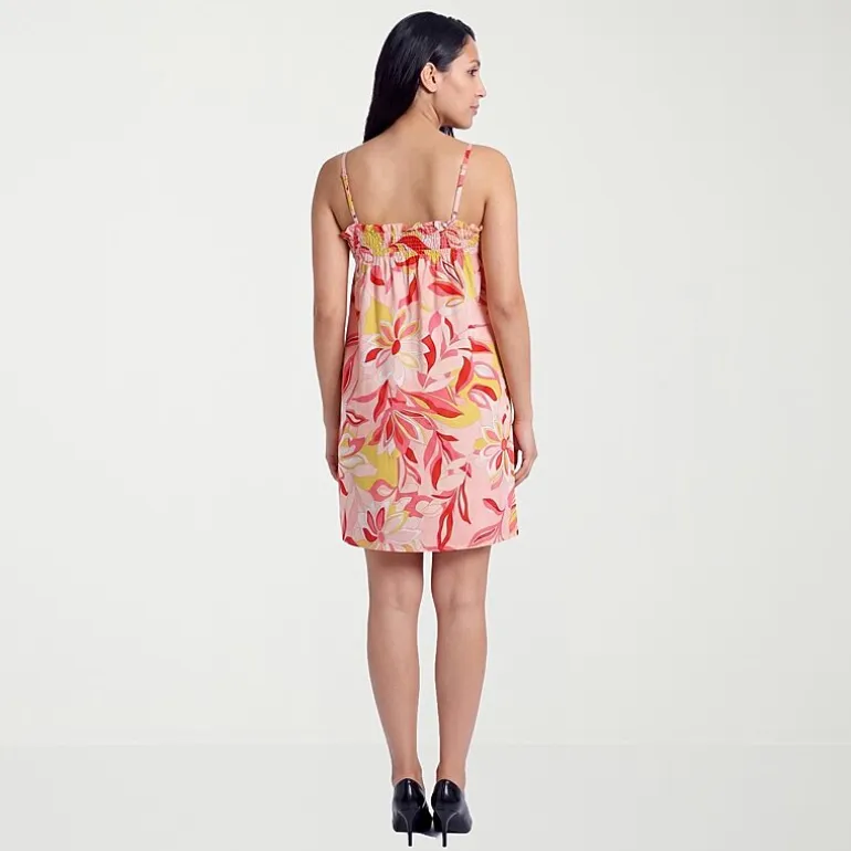24seven Comfort Apparel Maternity Womens Maternity Square Neck Sleeveless Abstract A-Line Dress