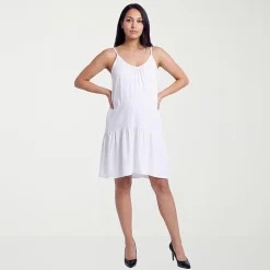 24seven Comfort Apparel Maternity Womens Maternity Square Neck Sleeveless Floral A-Line Dress