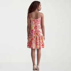 24seven Comfort Apparel Maternity Womens Maternity Scoop Neck Sleeveless Paisley A-Line Dress