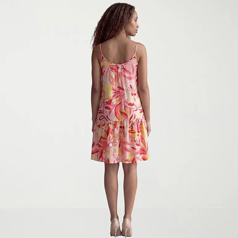 24seven Comfort Apparel Maternity Womens Maternity Scoop Neck Sleeveless Paisley A-Line Dress