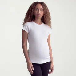 24seven Comfort Apparel Maternity Womens Maternity Round Neck Short Sleeve T-Shirt