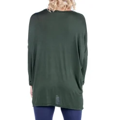 24seven Comfort Apparel Maternity Womens Round Neck Long Sleeve Tunic Top