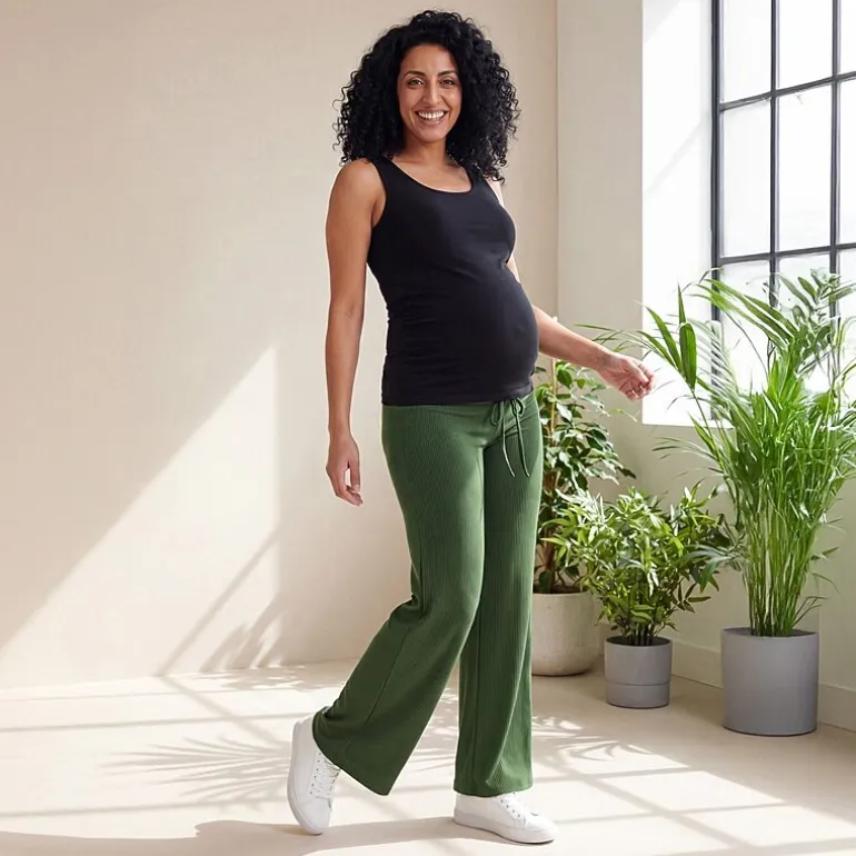 24seven Comfort Apparel Maternity Womens Maternity Pull-On Pant