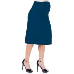 24seven Comfort Apparel Womens Maternity Mid Rise A-Line Skirt