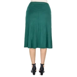 24seven Comfort Apparel Womens Maternity Mid Rise A-Line Skirt