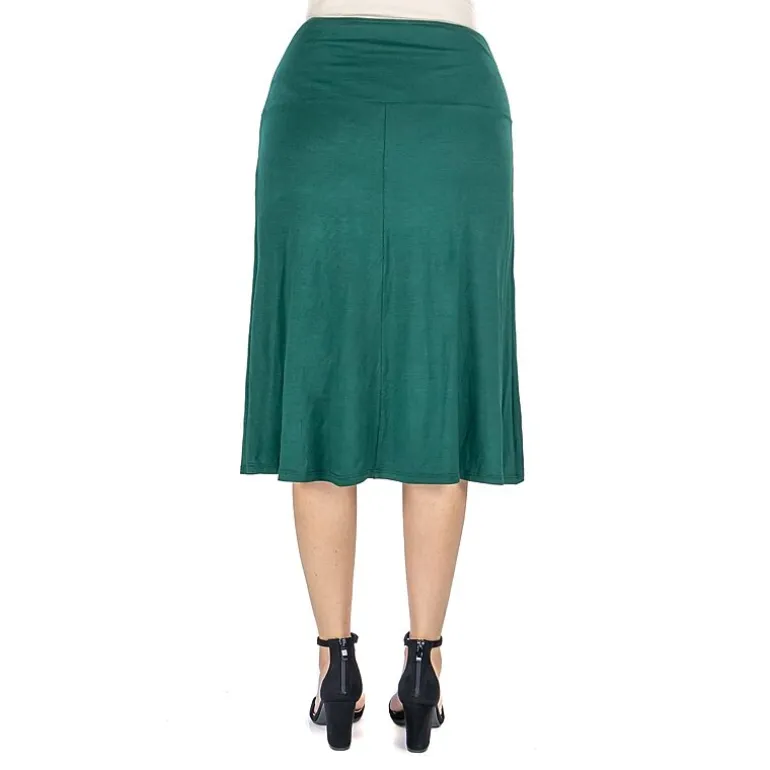 24seven Comfort Apparel Womens Maternity Mid Rise A-Line Skirt