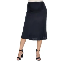 24seven Comfort Apparel Womens Maternity Mid Rise A-Line Skirt