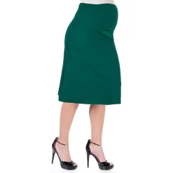 24seven Comfort Apparel Womens Maternity Mid Rise A-Line Skirt