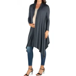 24seven Comfort Apparel Womens Maternity Midweight Soft Shell Vest