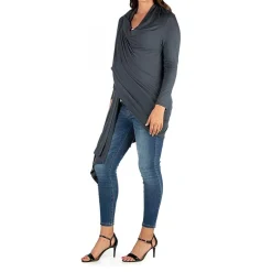 24seven Comfort Apparel Womens Maternity Midweight Soft Shell Vest