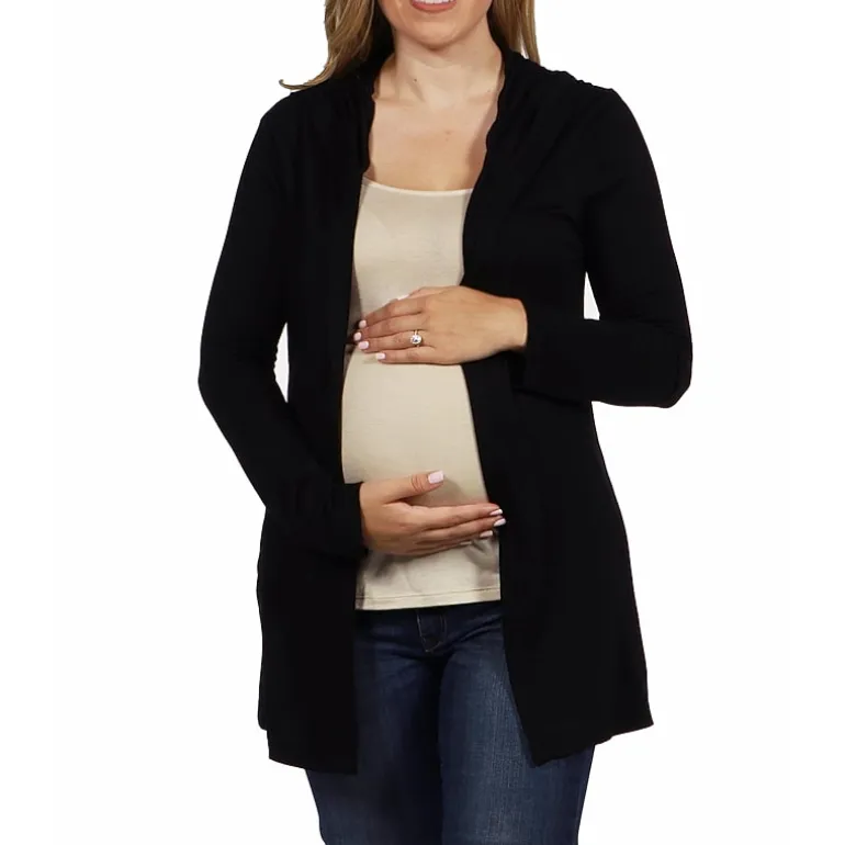 24seven Comfort Apparel Womens Maternity Midweight Soft Shell Vest