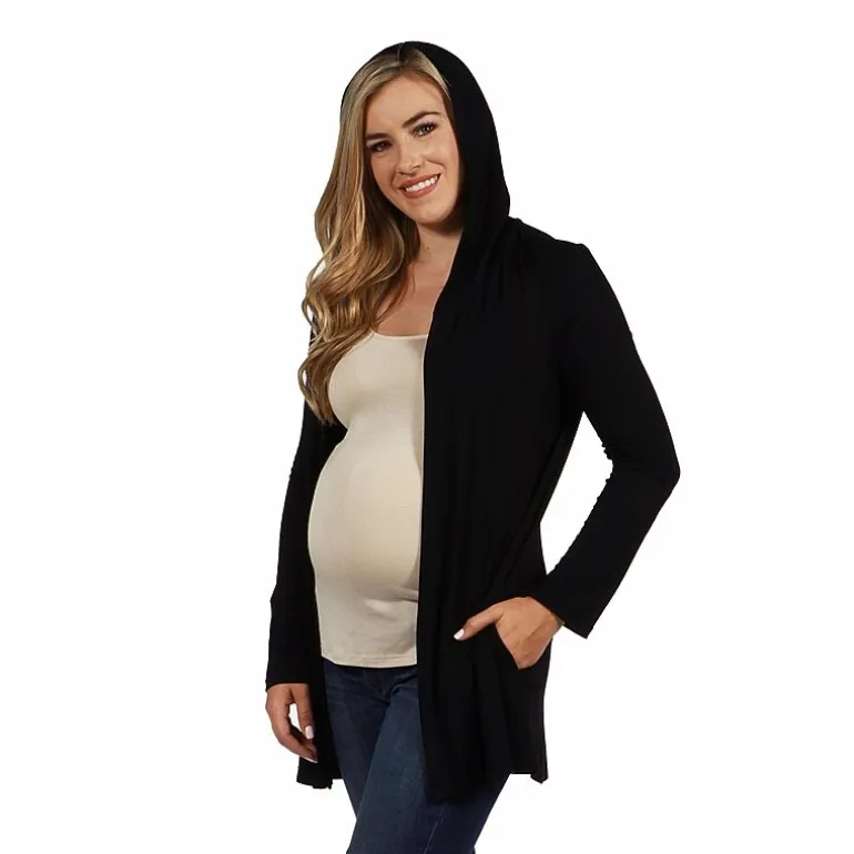 24seven Comfort Apparel Womens Maternity Midweight Soft Shell Vest