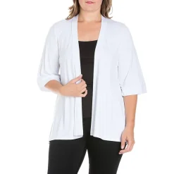24seven Comfort Apparel Womens Plus Midweight Softshell Vest Jacket