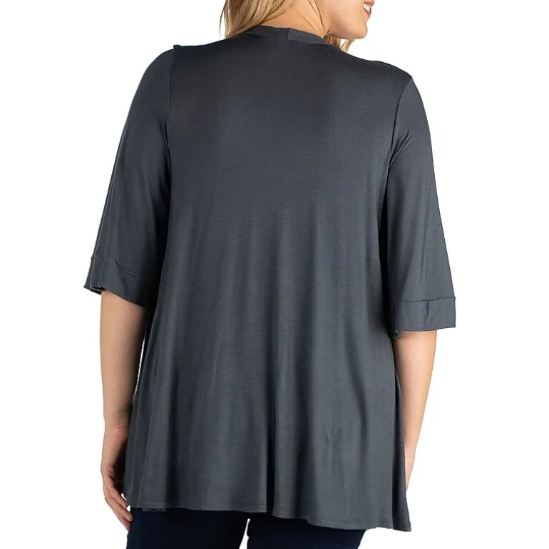 24seven Comfort Apparel Womens Plus Midweight Softshell Vest Jacket