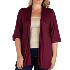 24seven Comfort Apparel Womens Plus Midweight Softshell Vest Jacket