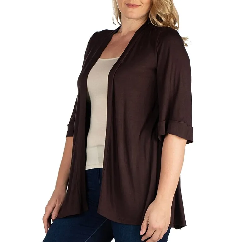 24seven Comfort Apparel Womens Plus Midweight Softshell Vest Jacket