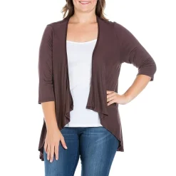 24seven Comfort Apparel Womens Plus Midweight Softshell Vest Jacket