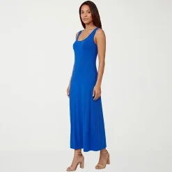 24seven Comfort Apparel Womens Scoop Neck Sleeveless Maxi Dress